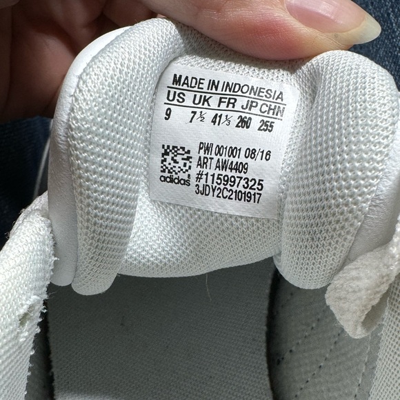 Adidas Neo Cloudfoam Classic white with black stripe sneakers women’s 9 - Picture 10 of 11